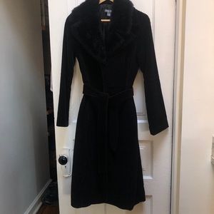Bisou Bisou Black Courderoy Duster Coat